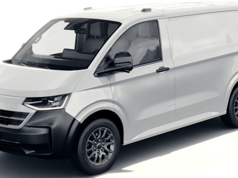 Volkswagen Transporter T7 Panel Van with interior 3D 모델