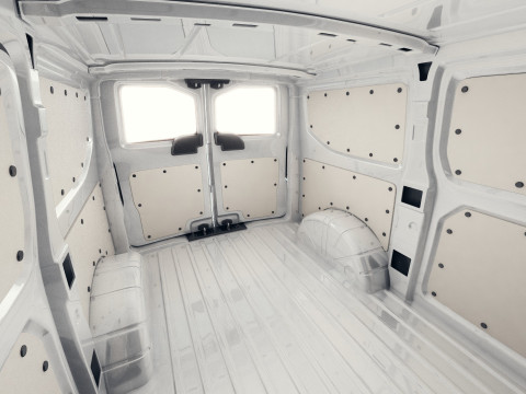 Volkswagen Transporter T7 Panel Van with interior 3D 모델