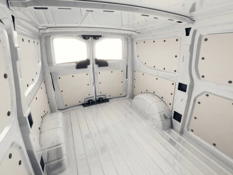 Volkswagen Transporter T7 Panel Van with interior 3D Model
