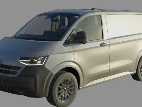 Volkswagen Transporter T7 Panel Van with interior 3D 모델