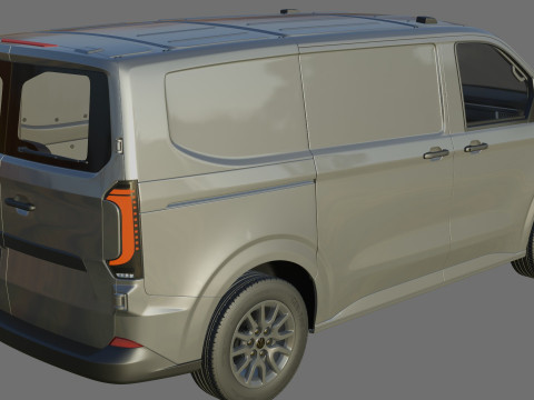 Volkswagen Transporter T7 Panel Van with interior 3D 모델