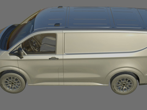 Volkswagen Transporter T7 Panel Van with interior 3D 모델