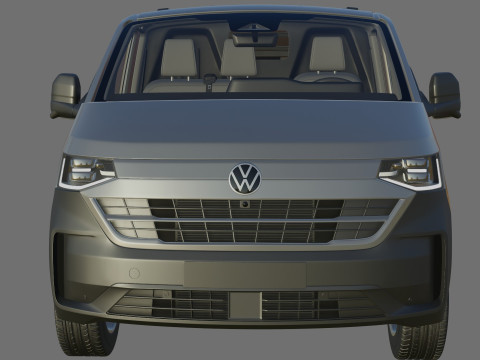 Volkswagen Transporter T7 Panel Van with interior 3D 모델