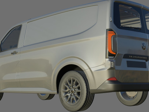 Volkswagen Transporter T7 Panel Van with interior 3D 모델
