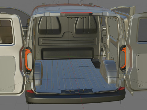 Volkswagen Transporter T7 Panel Van with interior 3D 모델