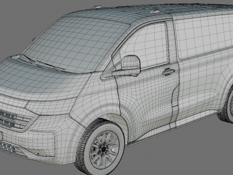 Volkswagen Transporter T7 Panel Van with interior 3D 모델
