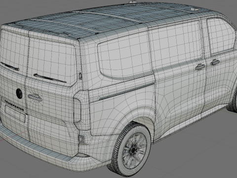 Volkswagen Transporter T7 Panel Van with interior 3D 모델