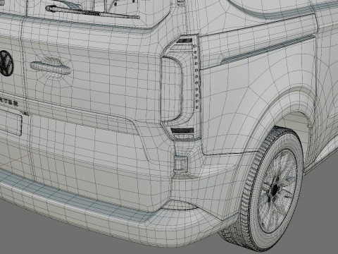 Volkswagen Transporter T7 Panel Van with interior 3D Model