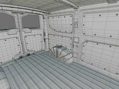 Volkswagen Transporter T7 Panel Van with interior 3D Model