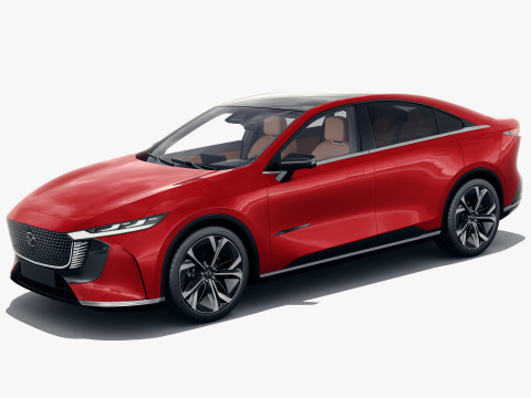 Mazda 6e EZ-6 2025 with interior 3D Модель