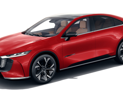 Mazda 6e EZ-6 2025 with interior Modello 3D