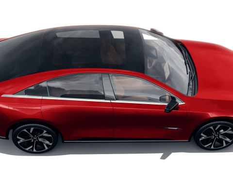 Mazda 6e EZ-6 2025 with interior Modello 3D