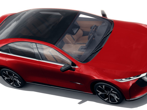 Mazda 6e EZ-6 2025 with interior Modello 3D