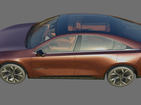 Mazda 6e EZ-6 2025 with interior Modello 3D
