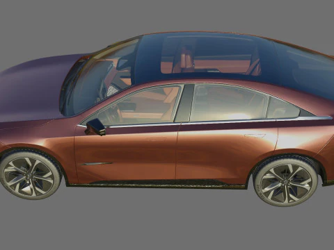 Mazda 6e EZ-6 2025 avec int&eacute;rieur Modèle 3D