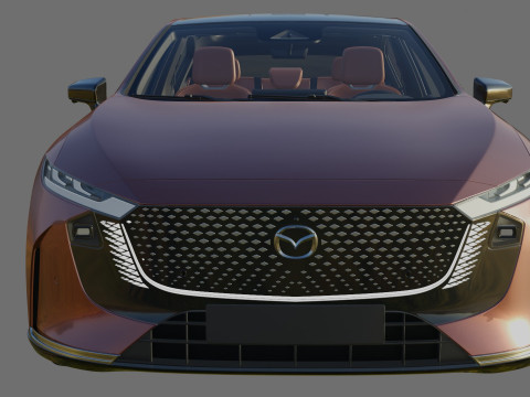 Mazda 6e EZ-6 2025 with interior Modello 3D