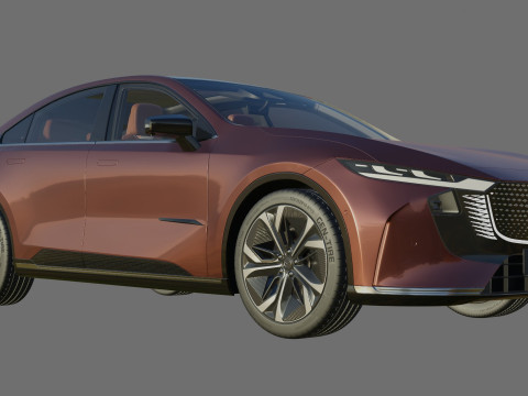 Mazda 6e EZ-6 2025 with interior Modello 3D