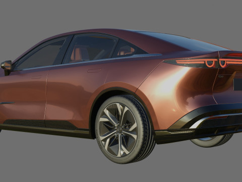 Mazda 6e EZ-6 2025 with interior Modello 3D