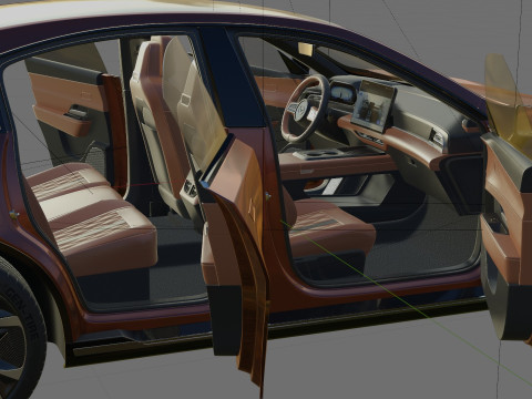 Mazda 6e EZ-6 2025 with interior Modello 3D