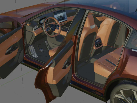 Mazda 6e EZ-6 2025 avec int&eacute;rieur Modèle 3D