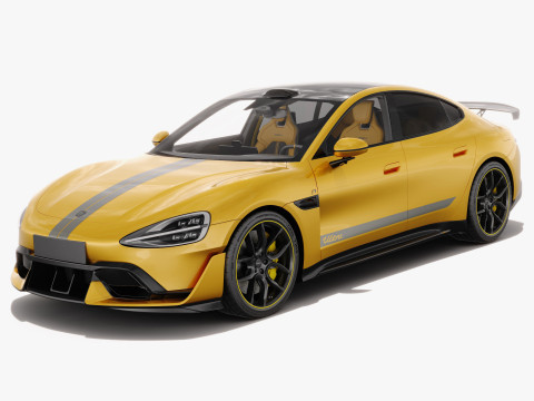Xiaomi SU7 Ultra 2025 with interior 3D Модель