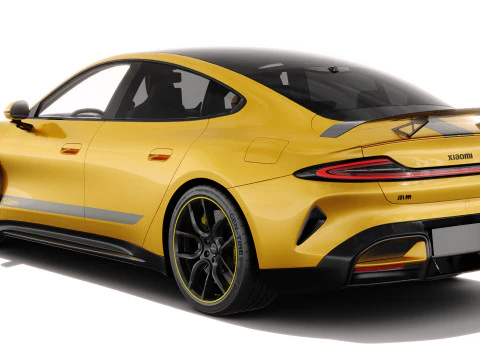 Xiaomi SU7 Ultra 2025 with interior 3D Model