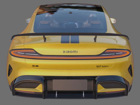 Xiaomi SU7 Ultra 2025 with interior 3D Model