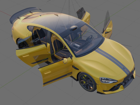 Xiaomi SU7 Ultra 2025 with interior 3D Model
