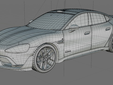 Xiaomi SU7 Ultra 2025 with interior 3D Model