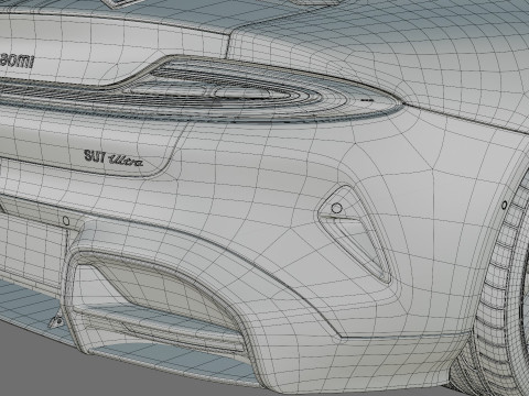 Xiaomi SU7 Ultra 2025 with interior 3D Model
