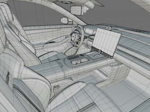 Xiaomi SU7 Ultra 2025 with interior 3D Model