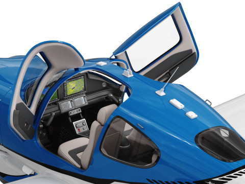 Cirrus SR22T with interior Modelo 3D
