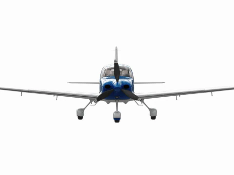 Cirrus SR22T with interior 3D Model