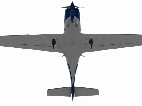 Cirrus SR22T with interior 3D Model