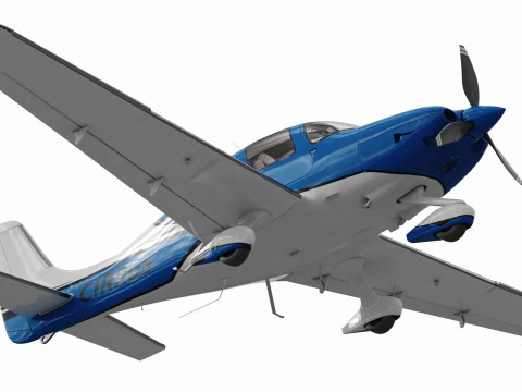 Cirrus SR22T with interior 3D Model