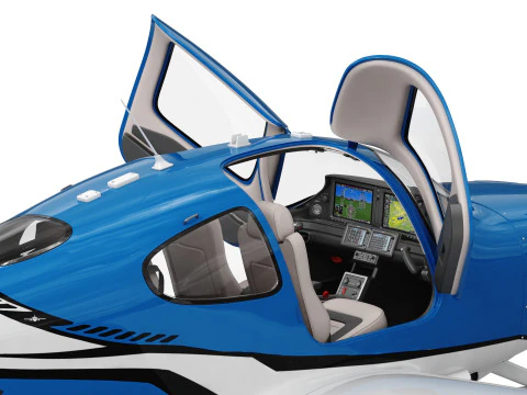 Cirrus SR22T with interior 3D Model