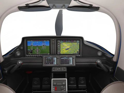 Cirrus SR22T with interior 3D Model