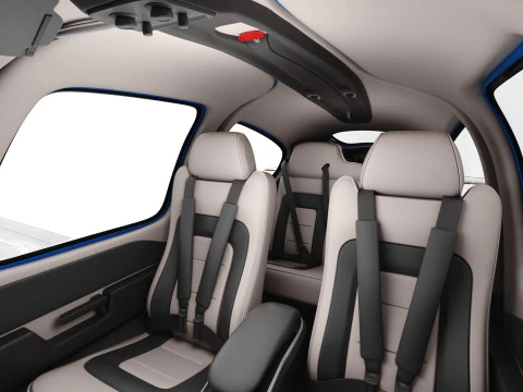 Cirrus SR22T with interior 3D Model