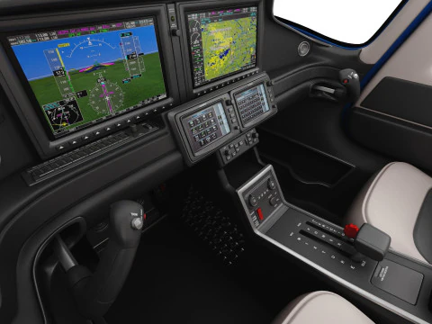 Cirrus SR22T with interior 3D Model
