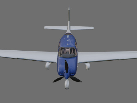 Cirrus SR22T with interior Modelo 3D