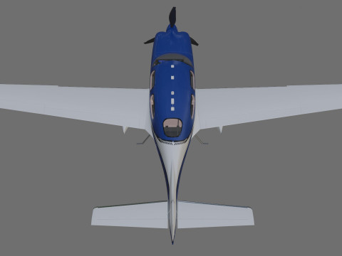Cirrus SR22T with interior Modelo 3D