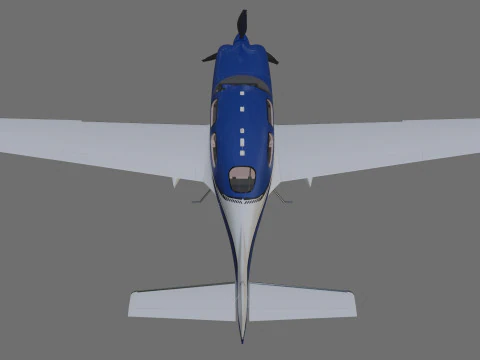 Cirrus SR22T with interior 3D Model
