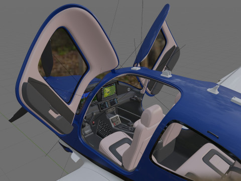 Cirrus SR22T with interior Modelo 3D