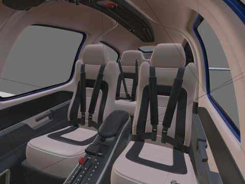 Cirrus SR22T with interior Modelo 3D