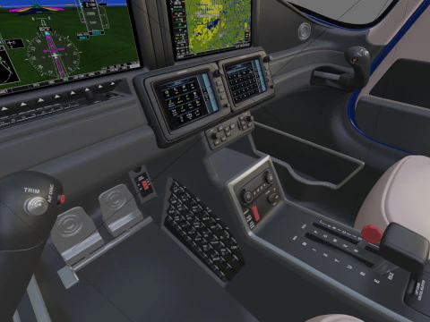 Cirrus SR22T with interior 3D Model