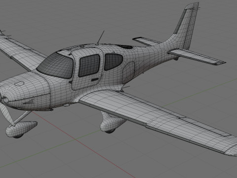 Cirrus SR22T with interior Modelo 3D