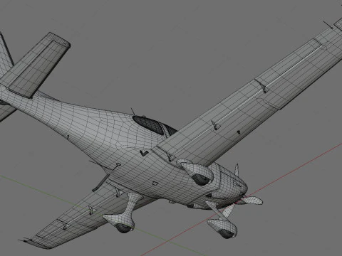 Cirrus SR22T with interior 3D Model