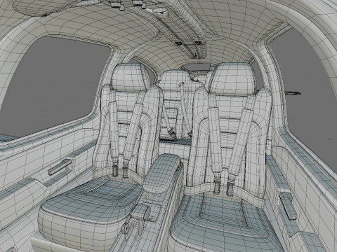 Cirrus SR22T with interior 3D Model