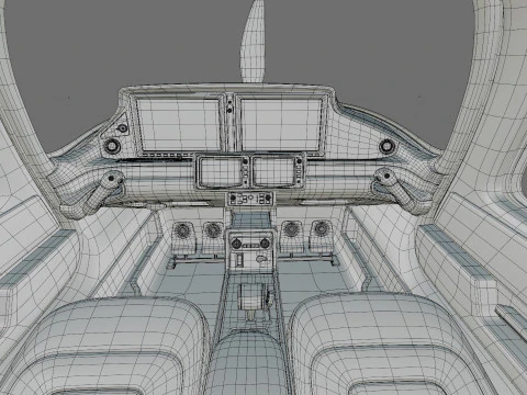 Cirrus SR22T with interior 3D Model