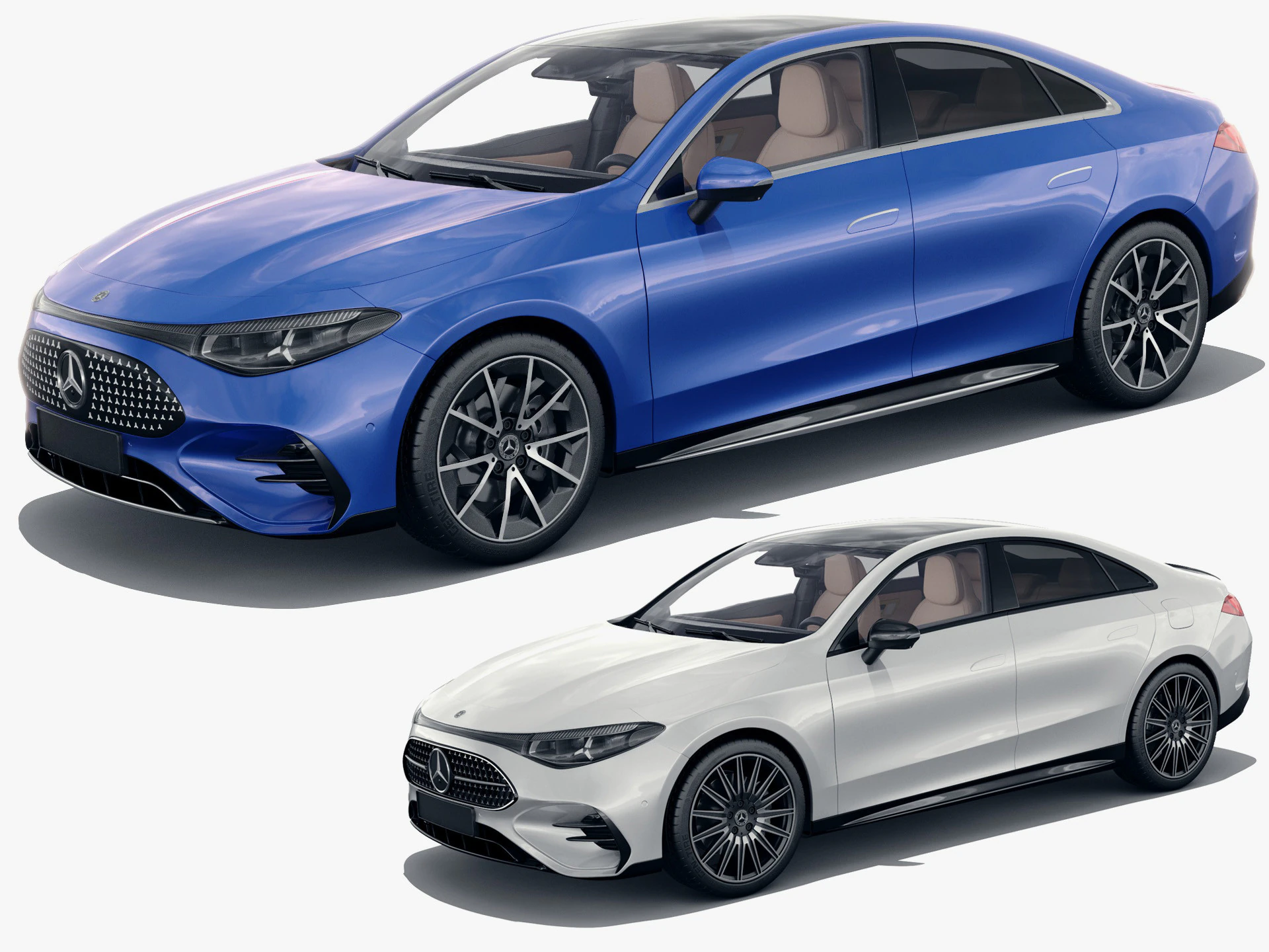 Mercedes-Benz CLA 2026 duas vers&otilde;es com interior Modelo 3D .c4d .max .obj .3ds .fbx .stl .blend 